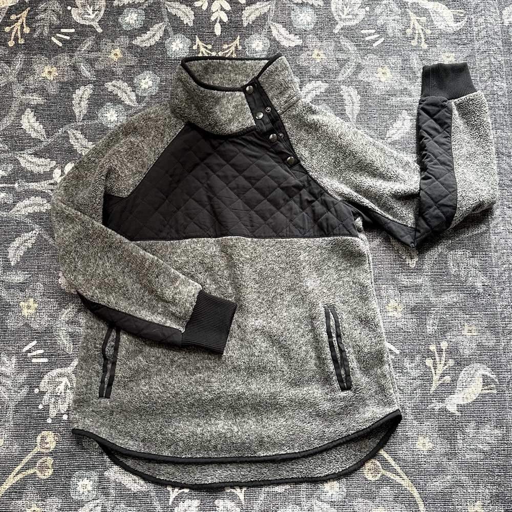 Abercrombie & Fitch Fleece 3/4 Pullover